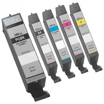 Compatible Canon PGi280XXL & CLi281XXL Set of 5 ink cartridges