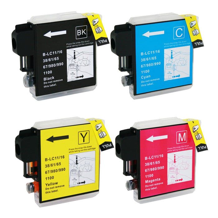 Compatible Brother LC61 Set of 4 ink cartridges