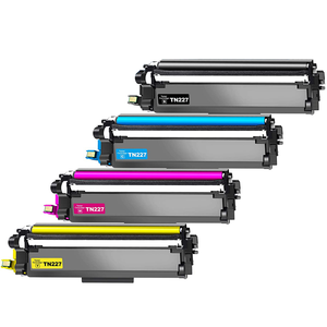 Compatible Brother TN227 Set of 4 Toner Cartridges with Chip
